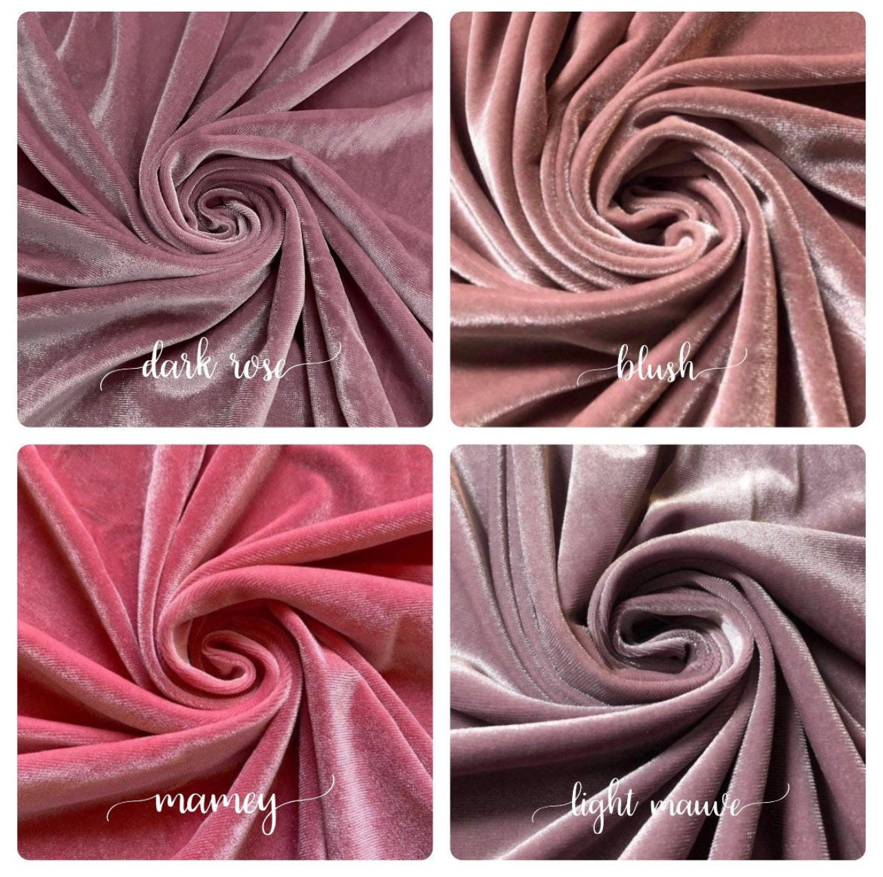 Stretch Velvet Swatches