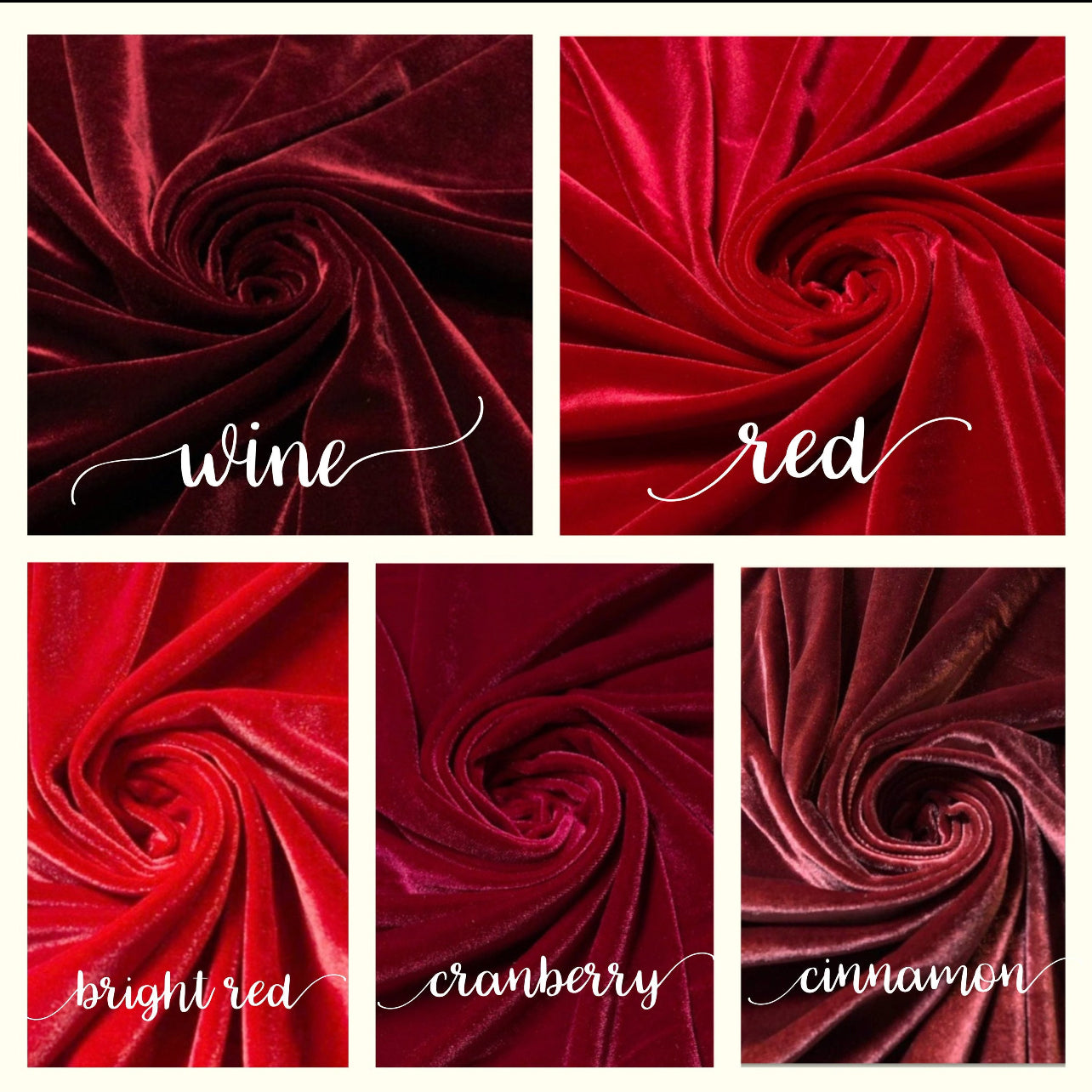 Stretch Velvet Swatches