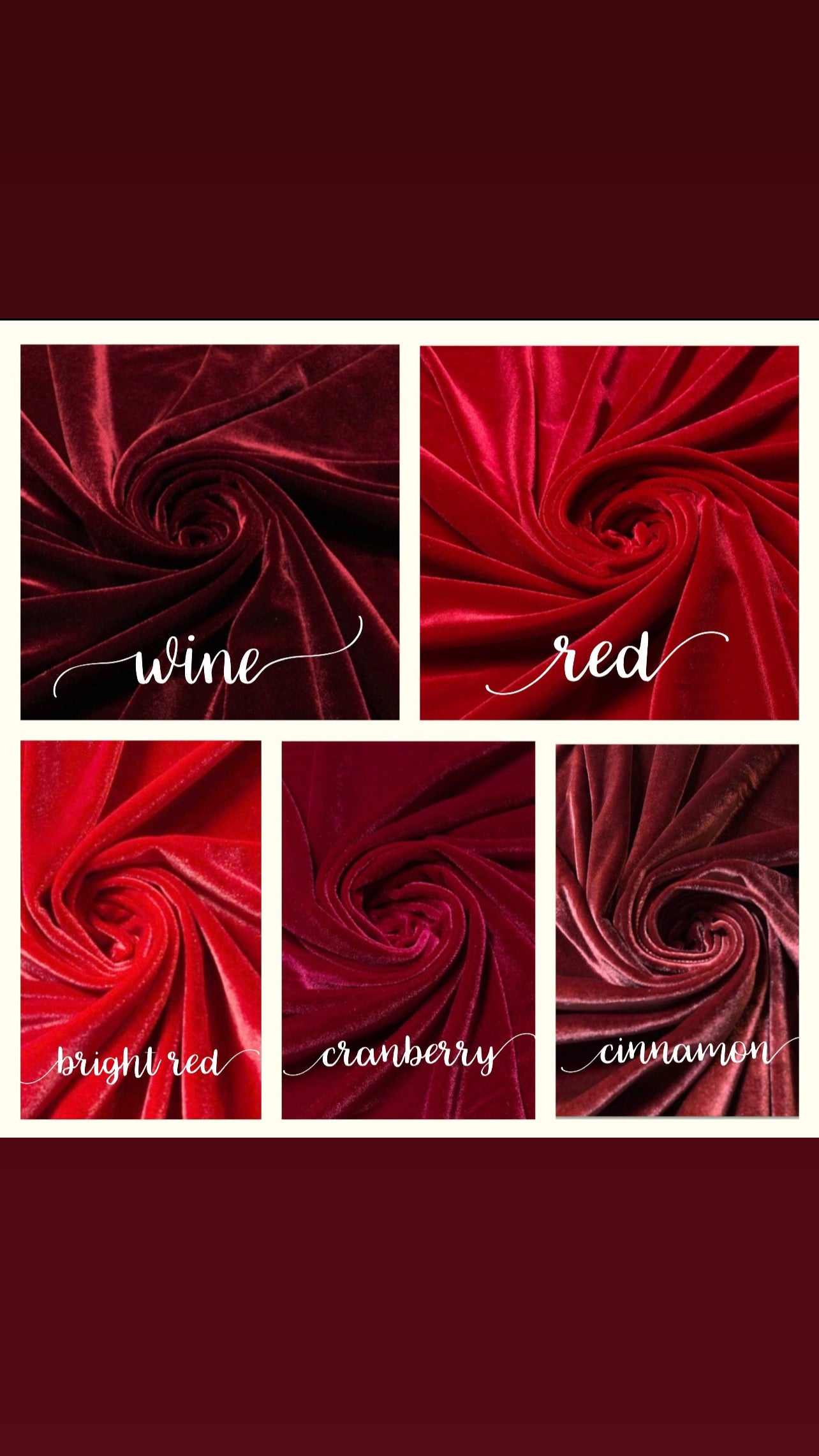 Stretch Velvet Swatches
