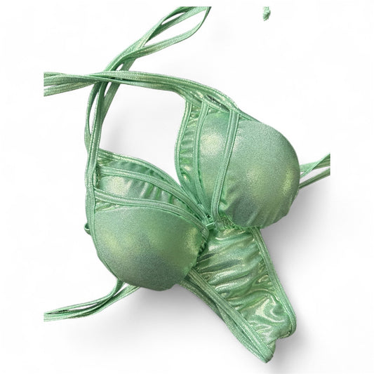 QS - Mint green posing suit  top Medium(pro Adj. bottoms)