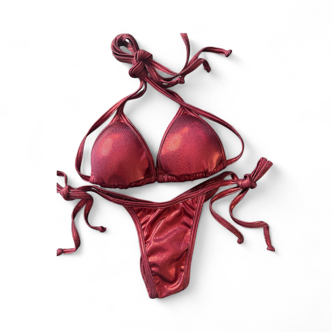 BOGO QS - Burgundy Red/ Royal Blue posing suits