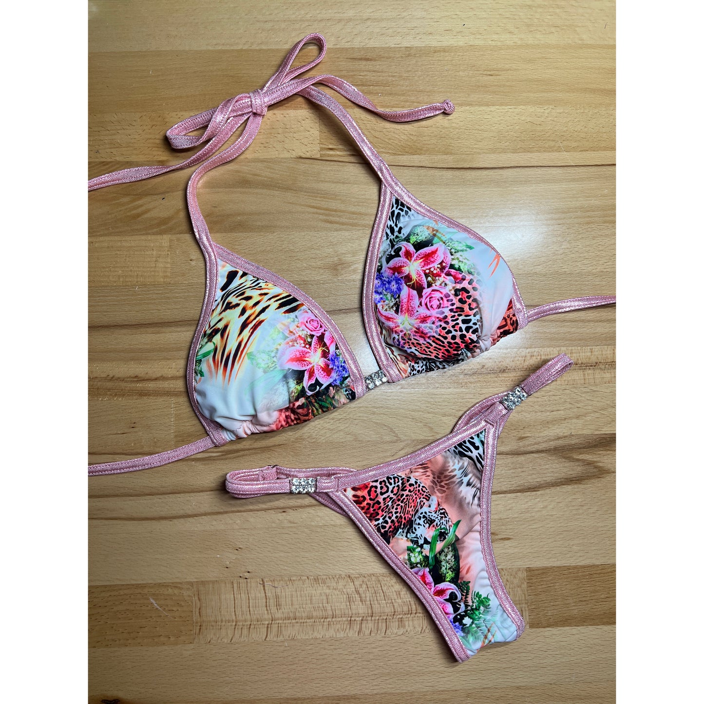 Floral Animal print posing suit