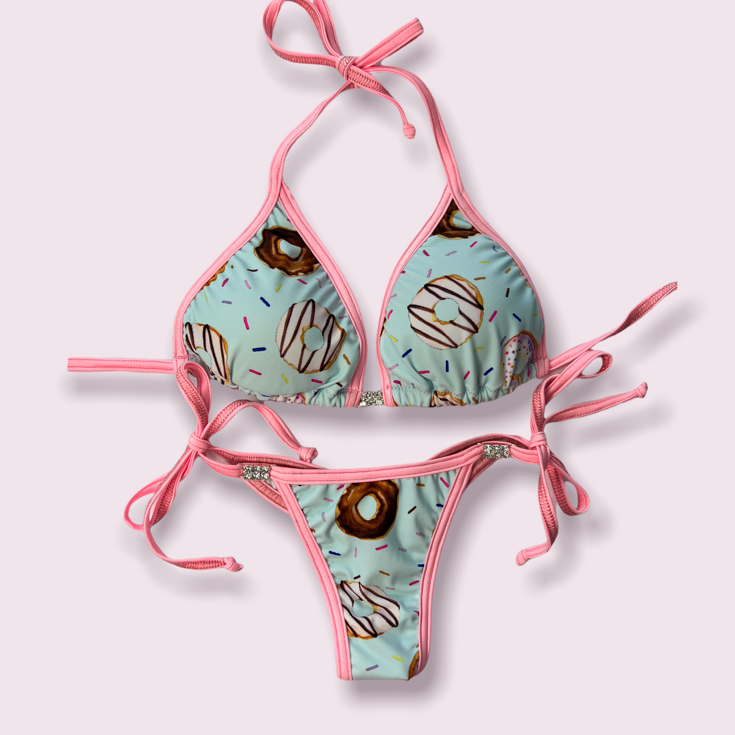 Cotton candy donut posing suit