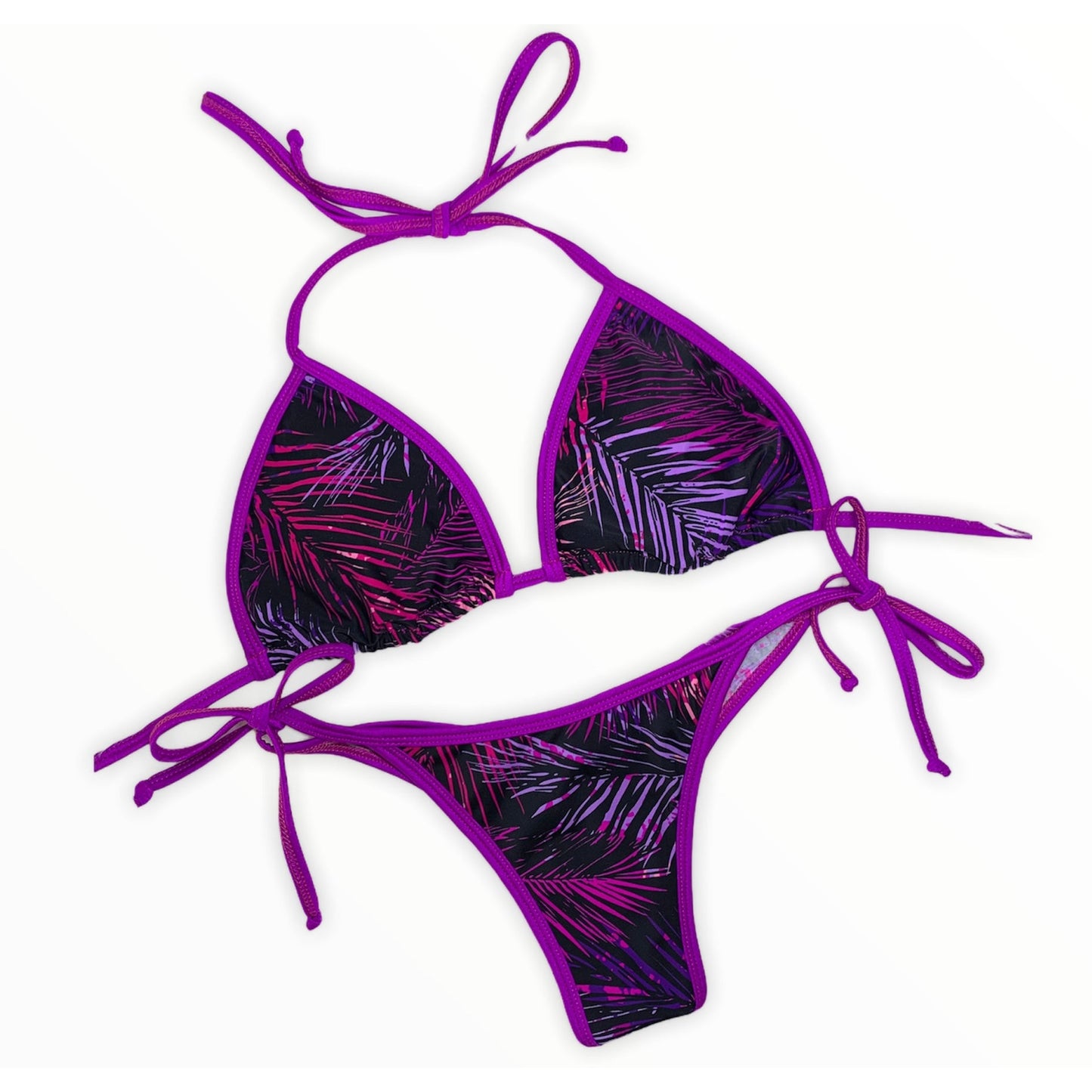 Leaf and Tree Purple Lavender bikini