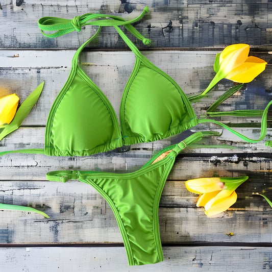 Moss green Posing suit