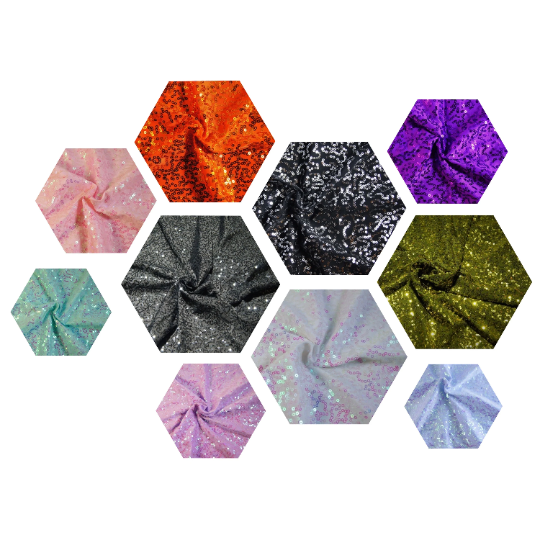 Spandex Sequin Fabric 4mm Sequin