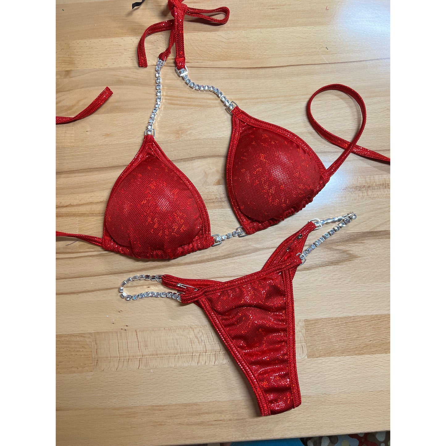 TRIMMED edges style - Simple Competition Suit without crystals