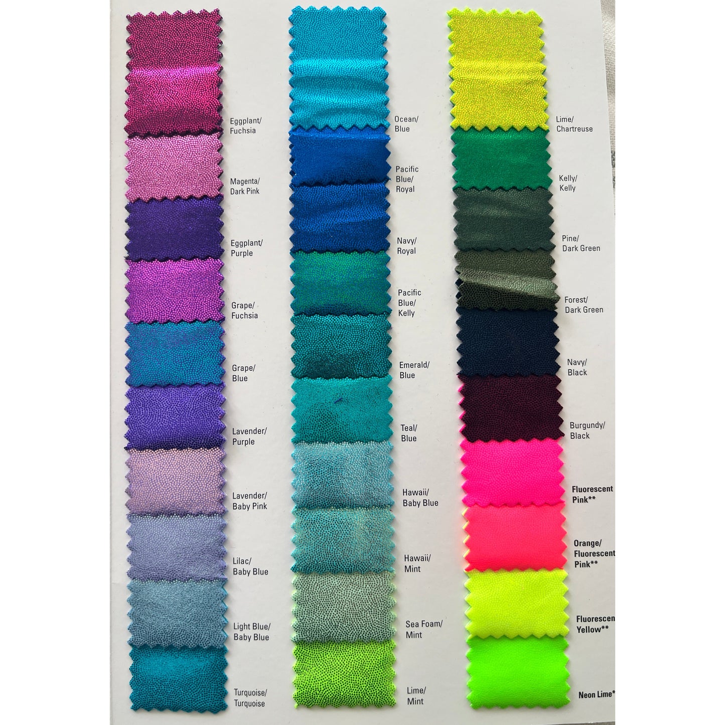 Fabric swatches