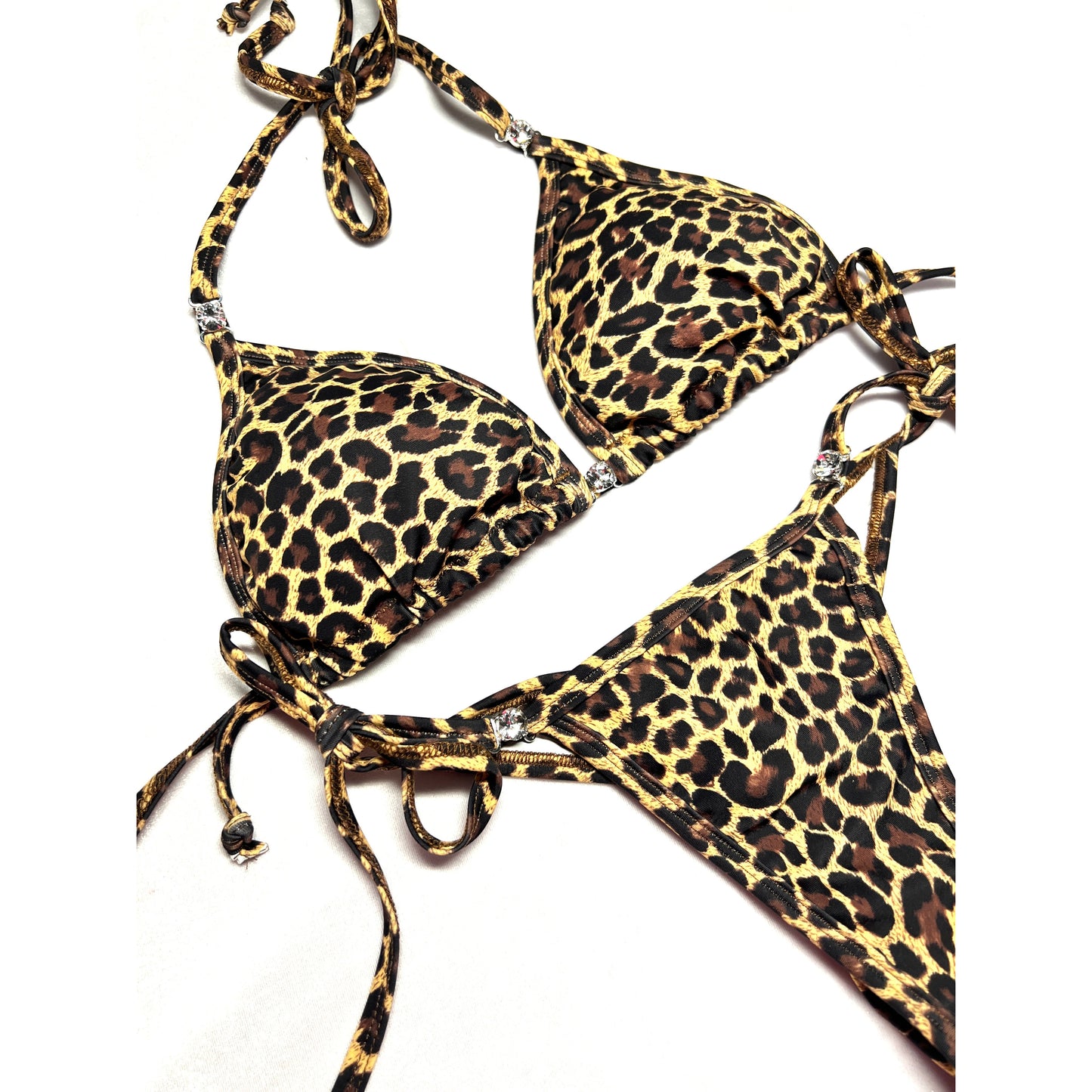 Cheetah posing bikini with bling
