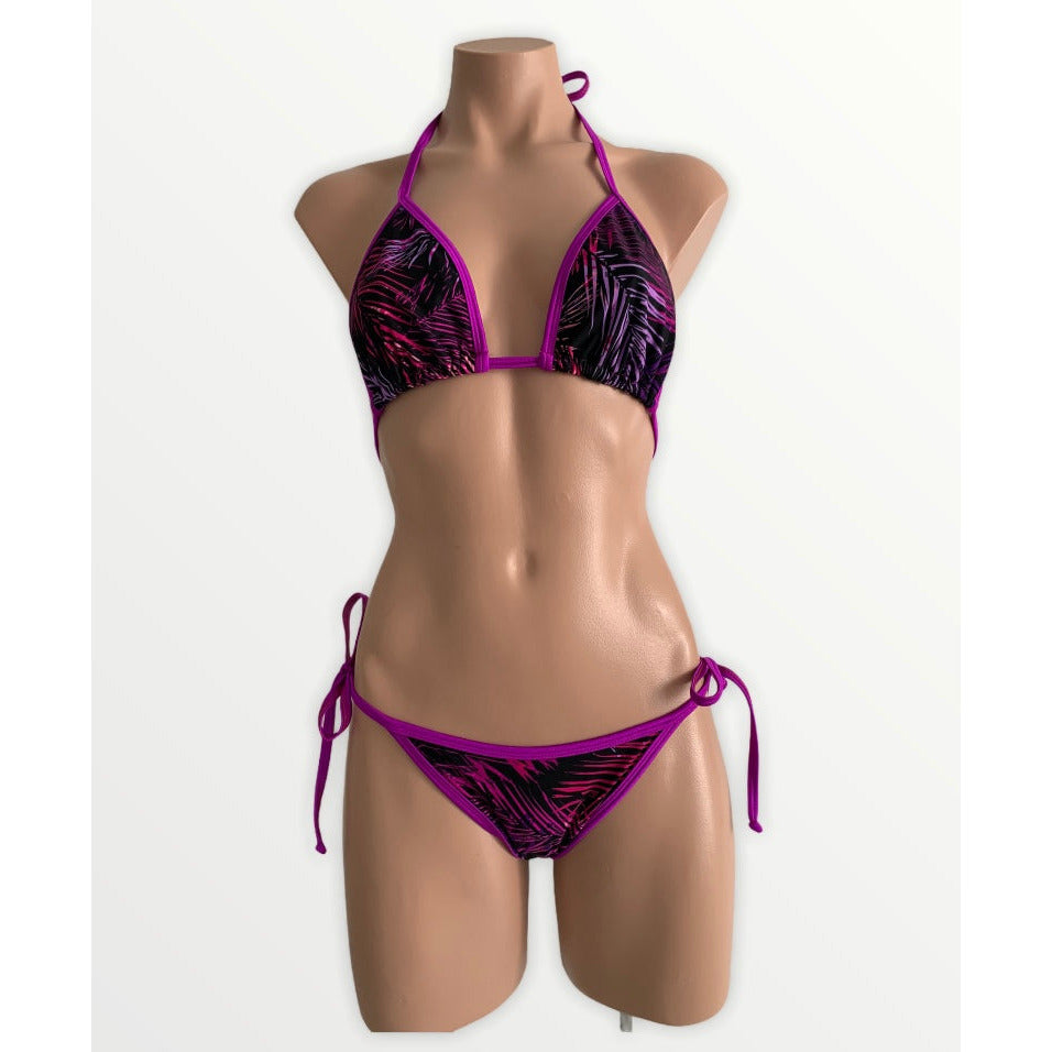 Leaf and Tree Purple Lavender bikini