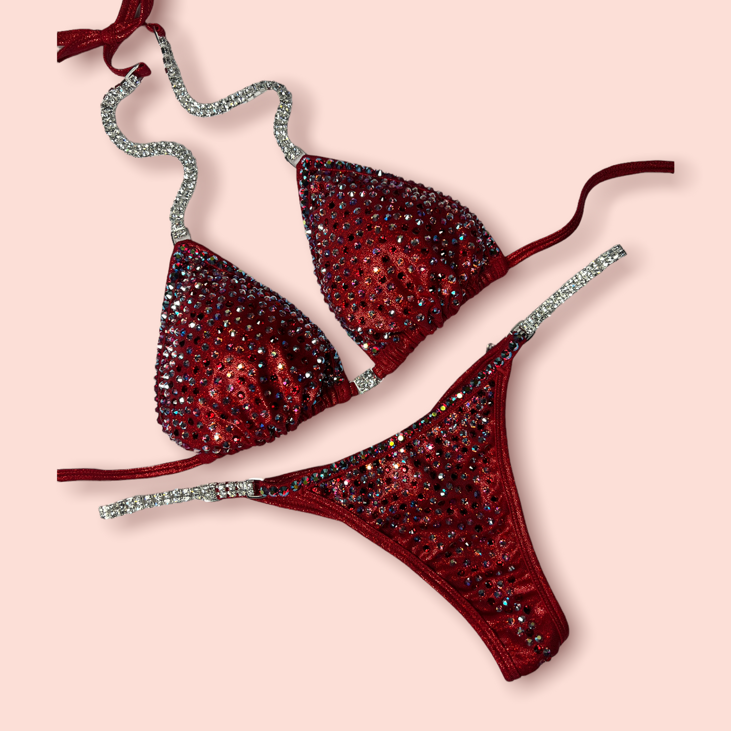 RENTAL red hologram bikini - SMALL/PRO