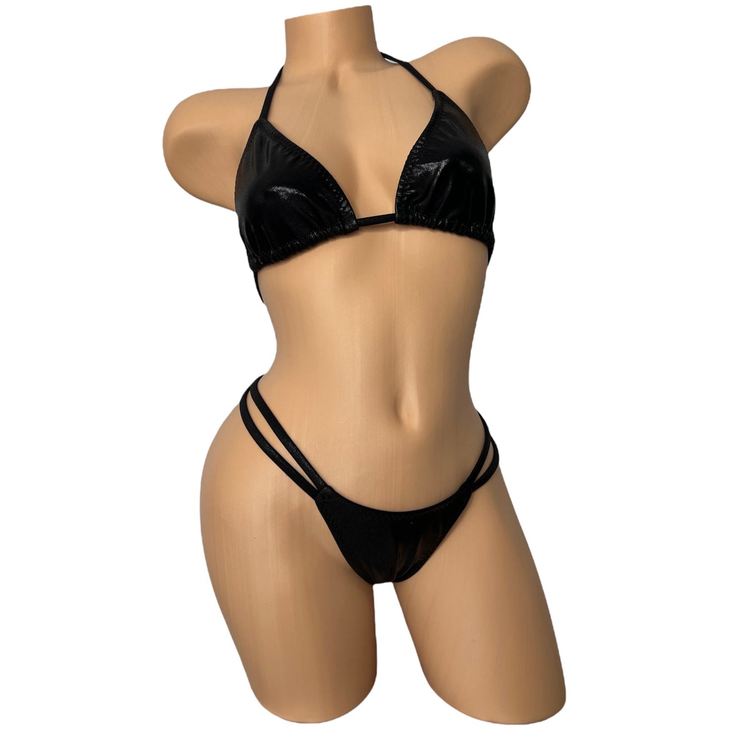 Simple double strap posing suit