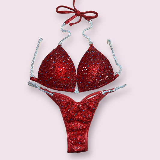 Scarlet Red Scatter design bikini